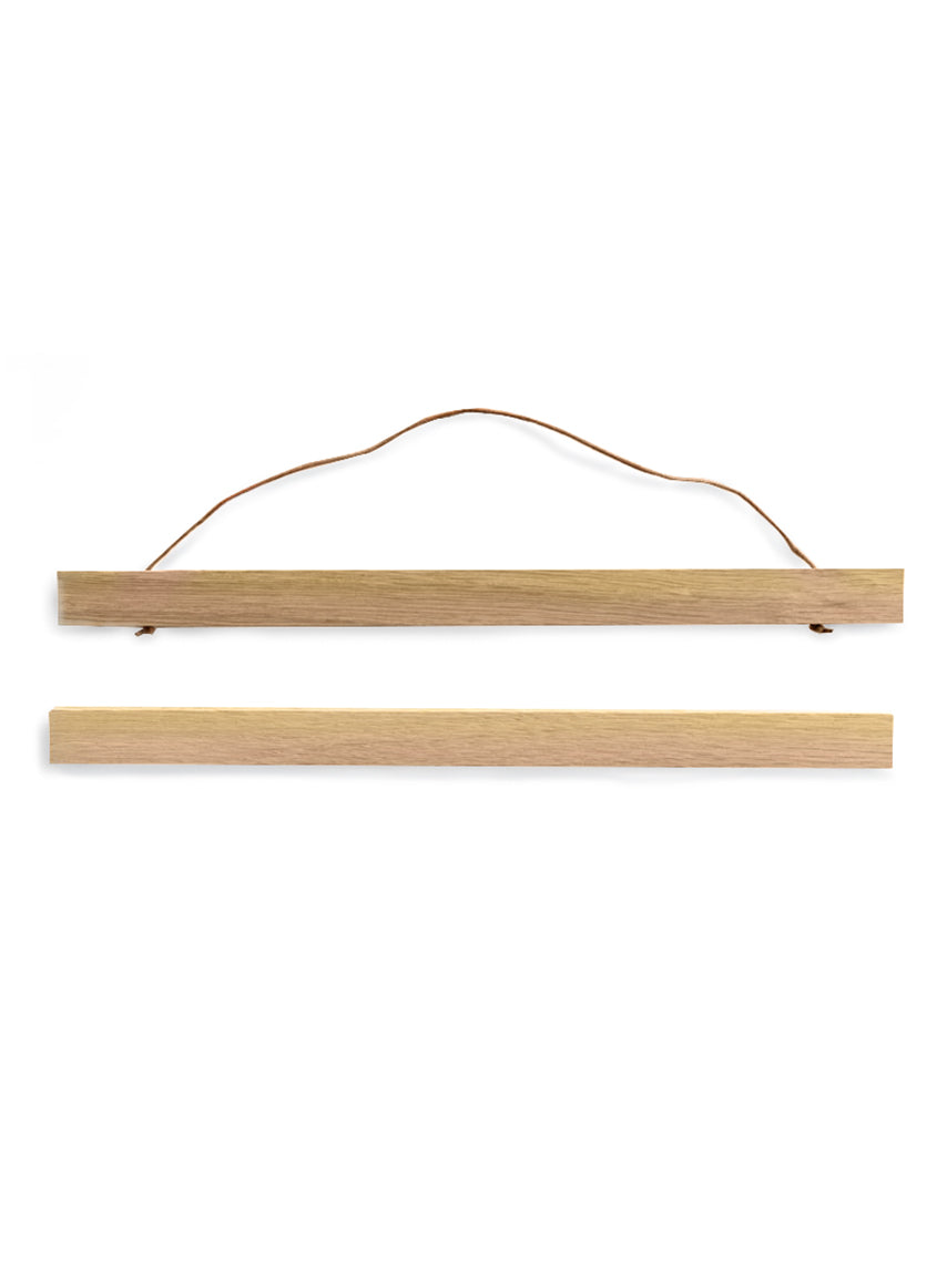Posterhanger 41 cm van Hartendief – magnetische eikenhouten latten met ophangkoord