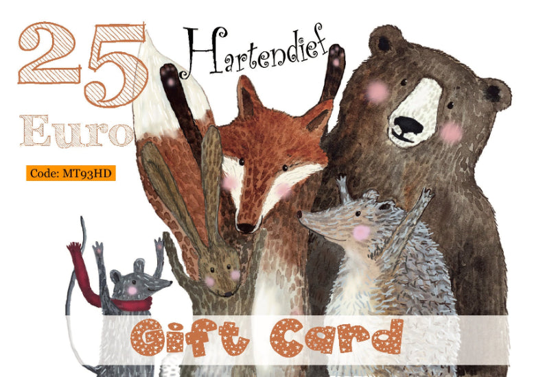 Hartendief digital gift card worth €25 – gift code by email for the Hartendief webshop