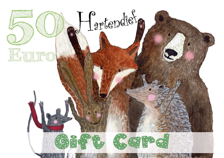 Hartendief digital gift card worth €50 – gift code by email for the Hartendief webshop