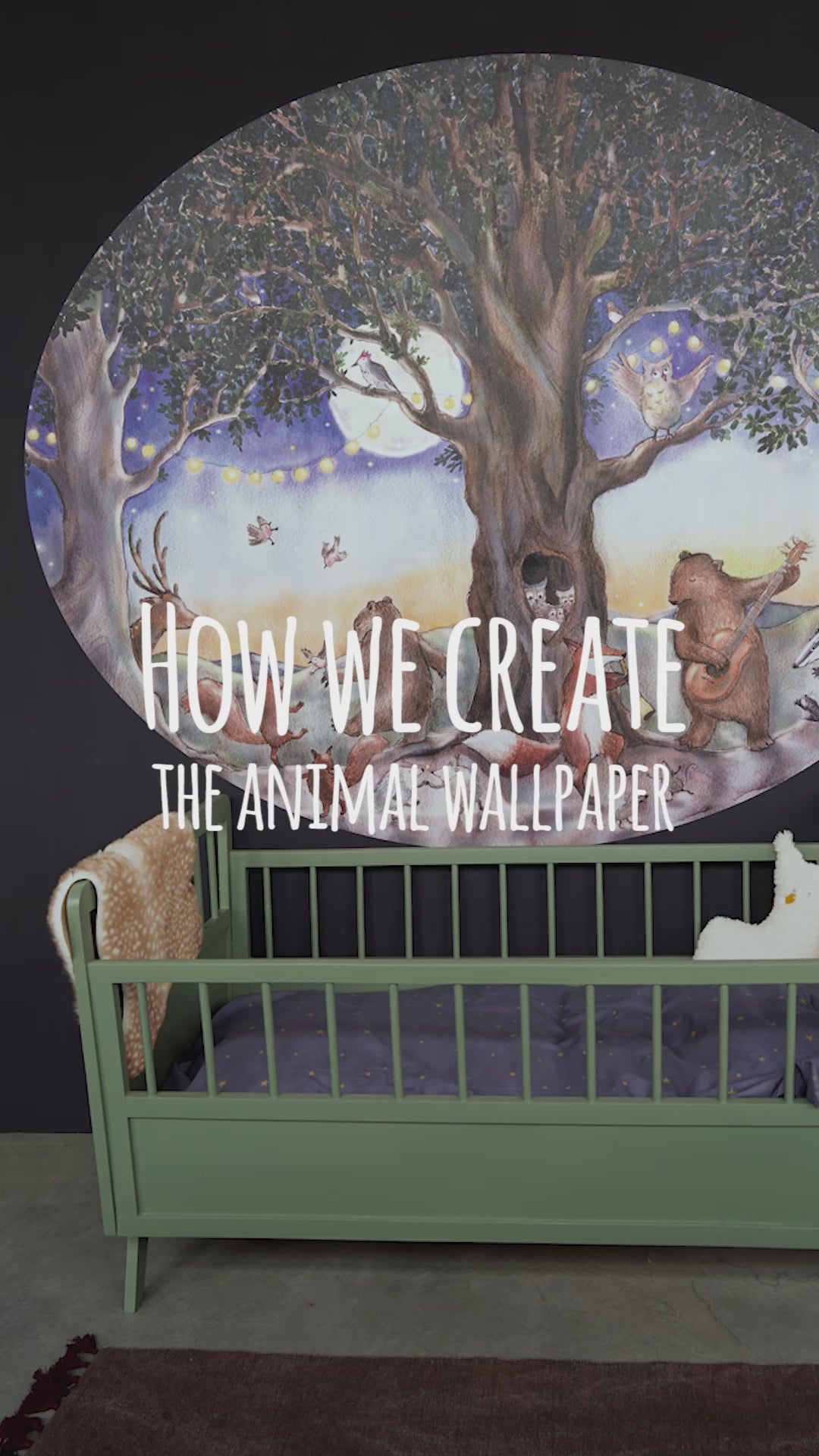 Dierenfeest Behangcirkel — van illustratie tot kinderkamer Hartendief