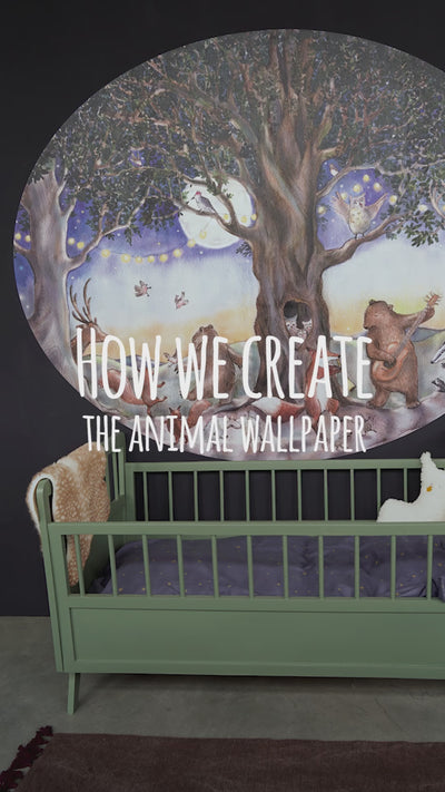 Dierenfeest Behangcirkel — van illustratie tot kinderkamer Hartendief