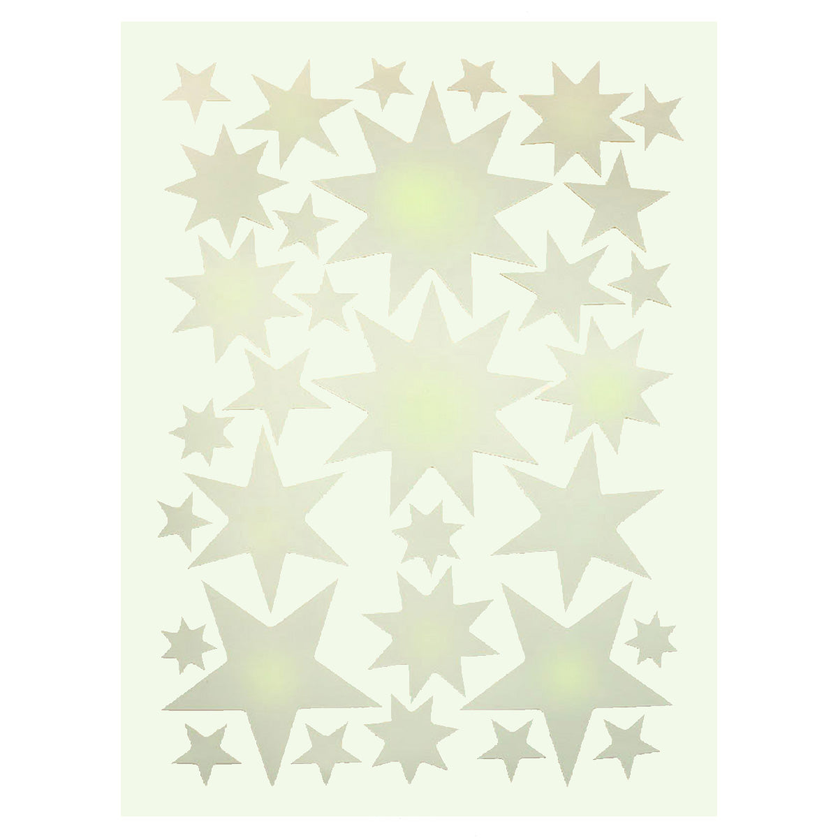 Glow in the Dark Starry Sky Stickers by Hartendief – 30 luminous stars on an A4 sheet